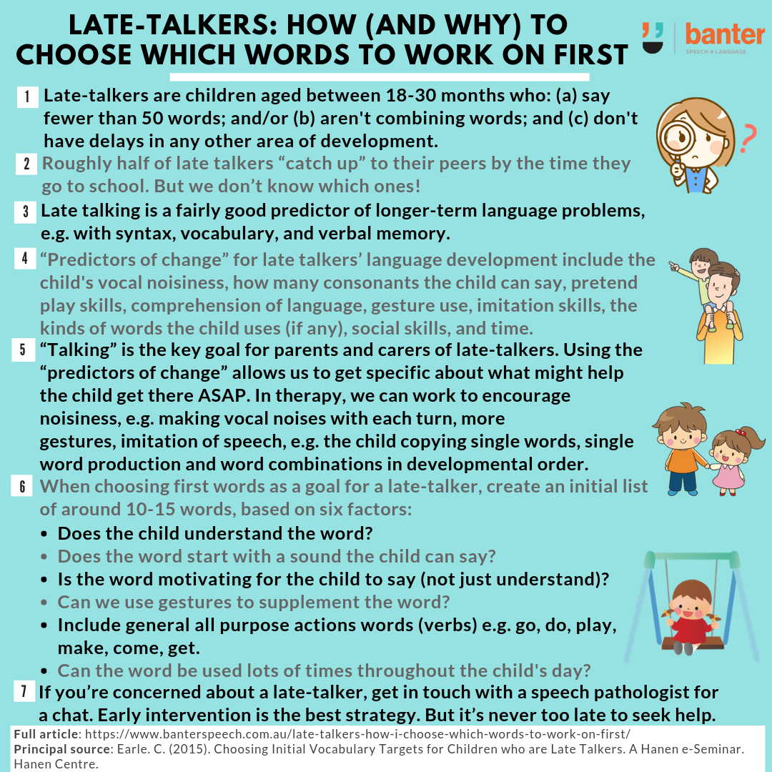 Late talkers: how I choose which words to work on first | Banter Speech ...