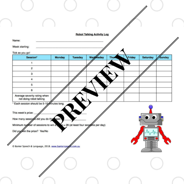 Robot Talking Activity Log