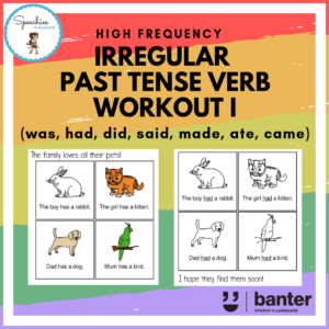 High frequency irregular past tense verb work out 1