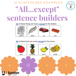 All Except Sentence Builders