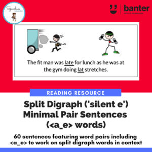 Split Digraph Minimal Pair Sentences a_e