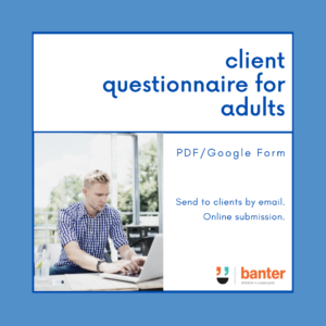 client questionnaire for adults