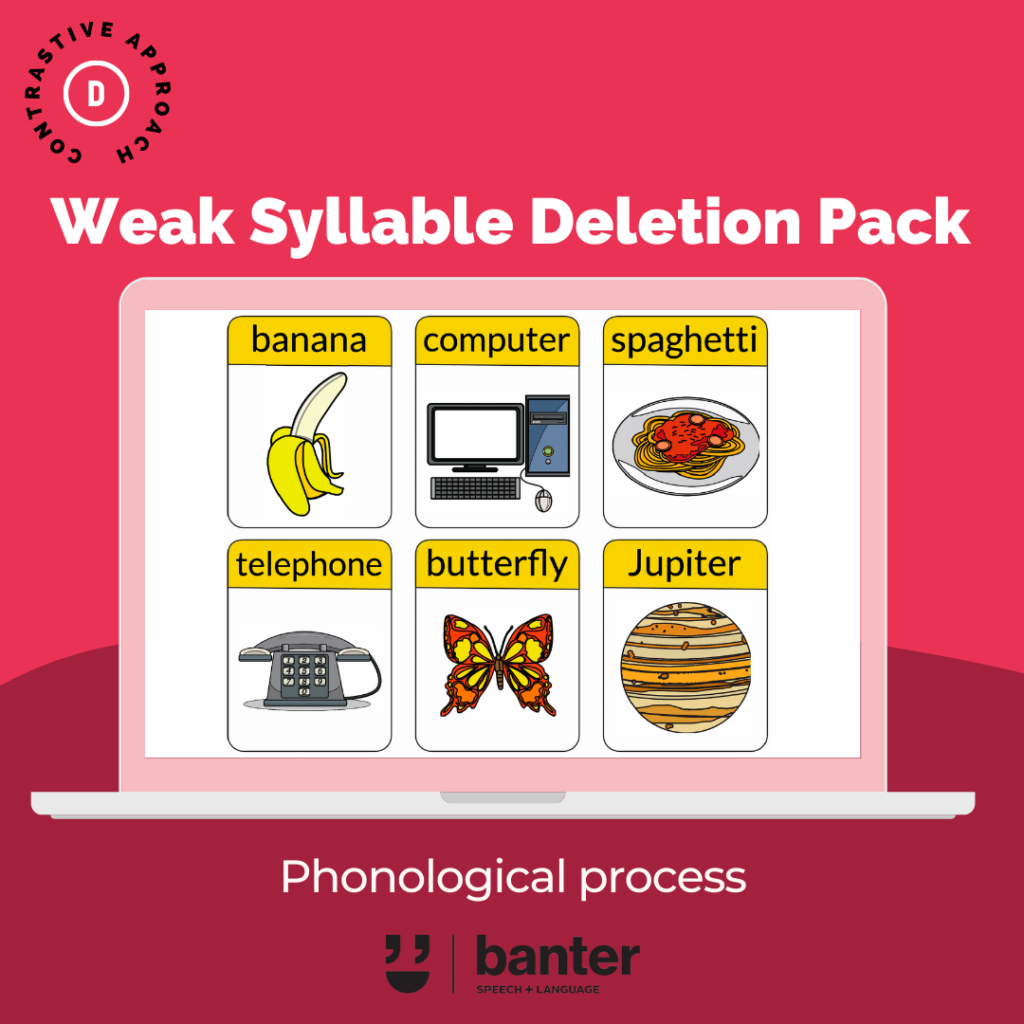 (D406) Weak Syllable Deletion Pack | Banter Speech & Language