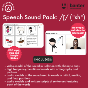 Speech Sound Pack ʃ (sh)