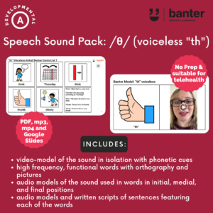 Speech Sound Pack θ (voiceless th)